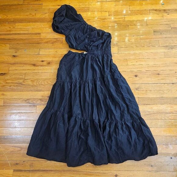 Velvet by Graham Spencer Giselle Maxi Dress Size L One Shoulder - Picture 2 of 9